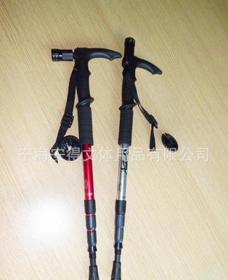 【宁海登山杖 安得】铝合金4节带9LED灯登山拐杖老人杖手杖